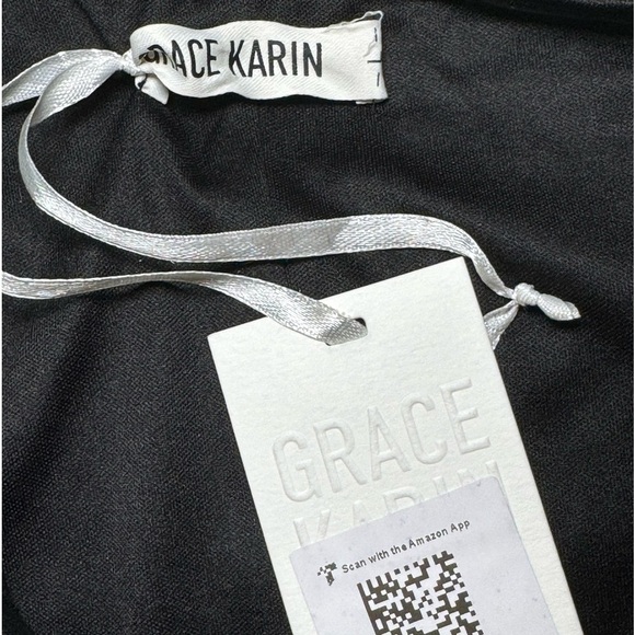 GRACE KARIN Sleeveless One Shoulder Sequin Wrap Maxi Dresses with Slit Size L - Picture 13 of 15